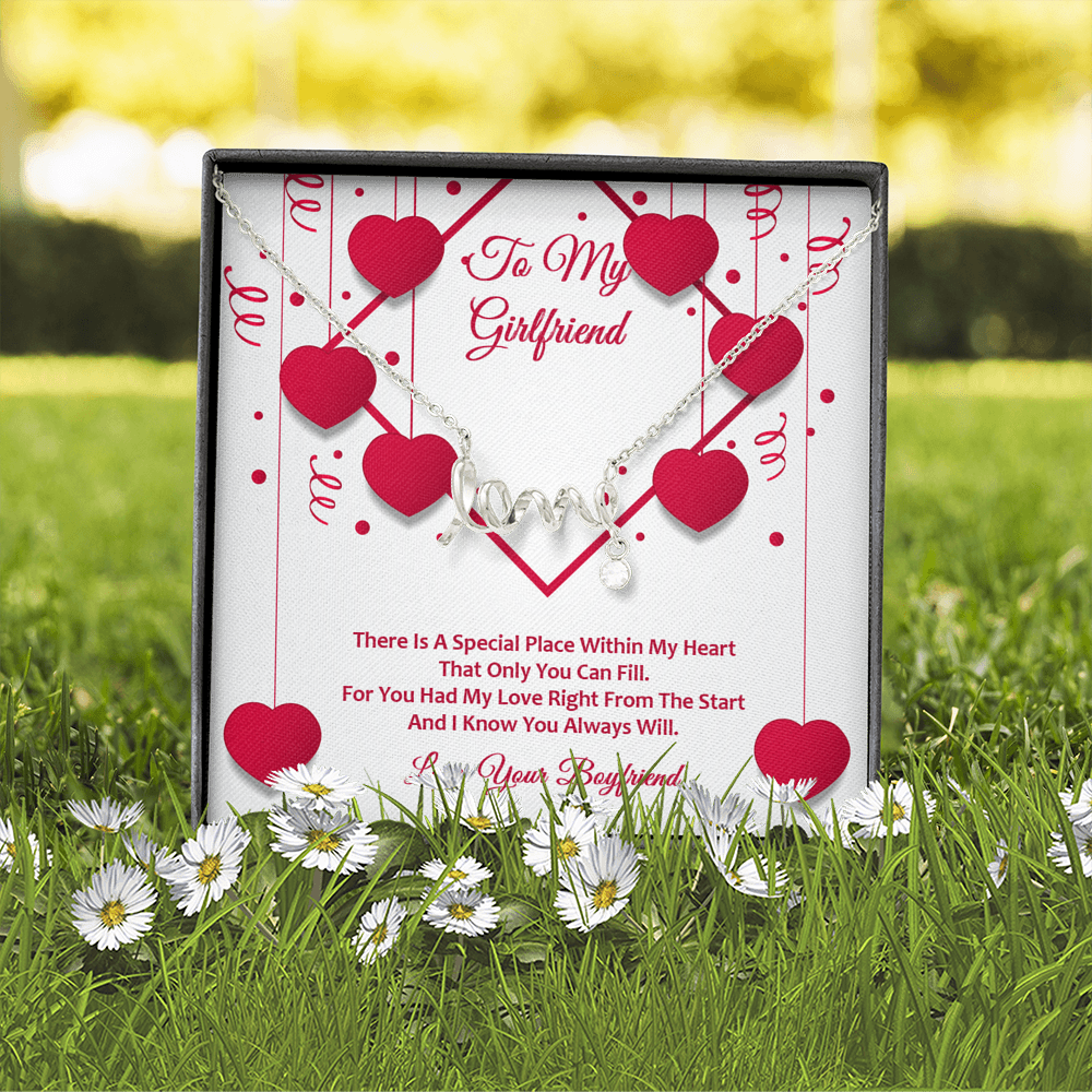 Scripted Love Necklace - Red Ribbons - Girlfriend