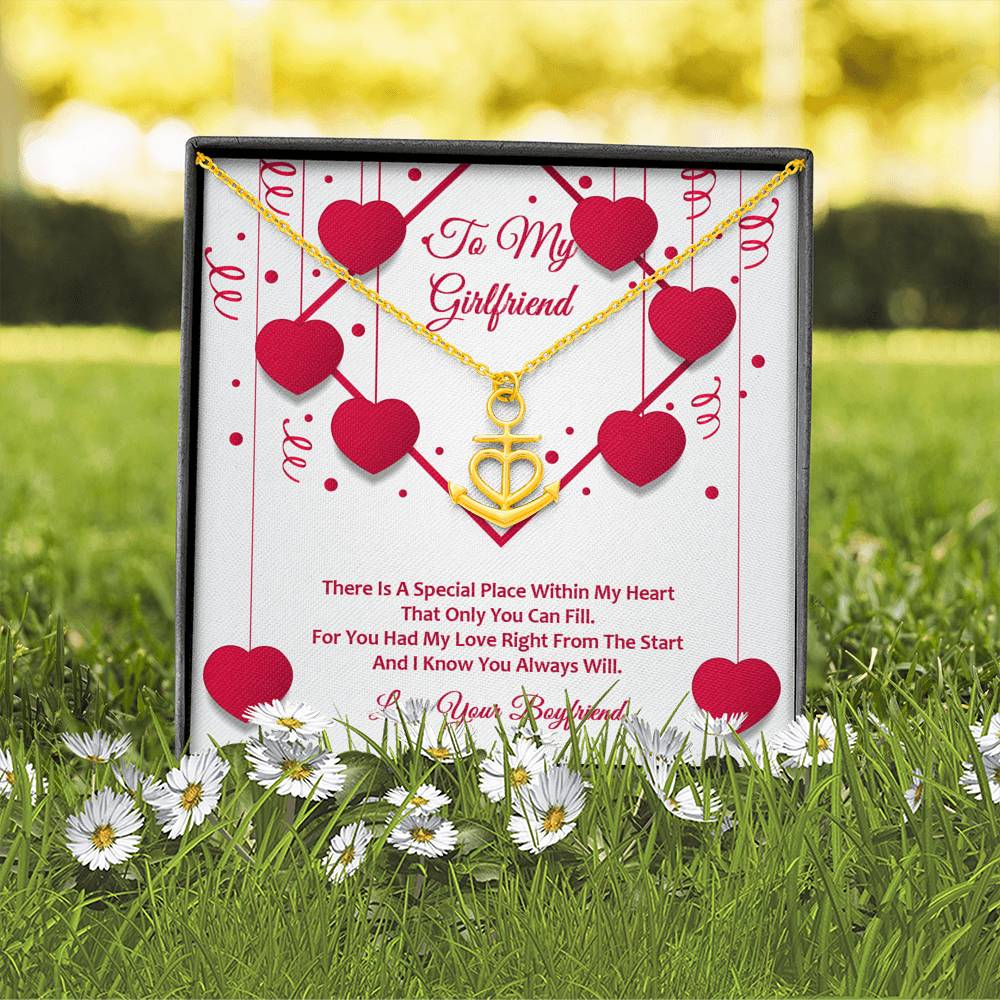 Anchor Necklace - Red Ribbons - Girlfriend