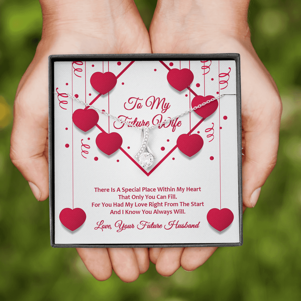 Alluring Beauty Necklace - Red Ribbons - Future Wife