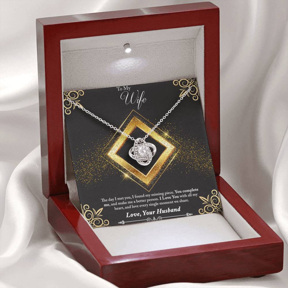 Love Knot Necklace - Glitter - Wife