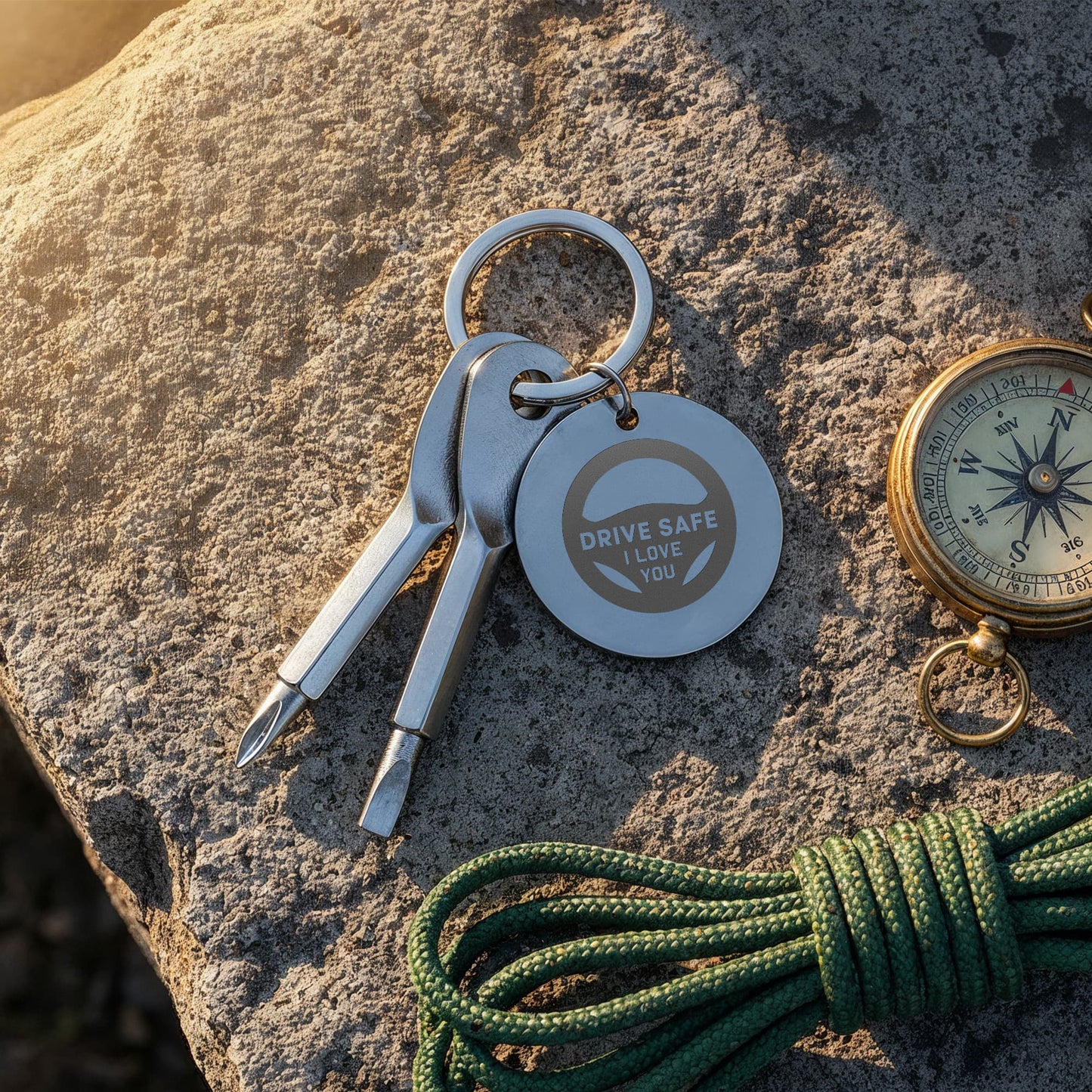 Screwdriver Keychain Set ***Drive Safe I Love You***