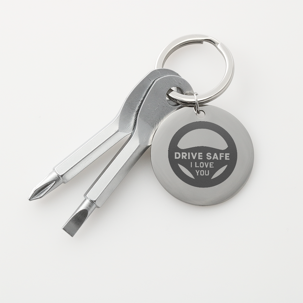 Screwdriver Keychain Set ***Drive Safe I Love You***