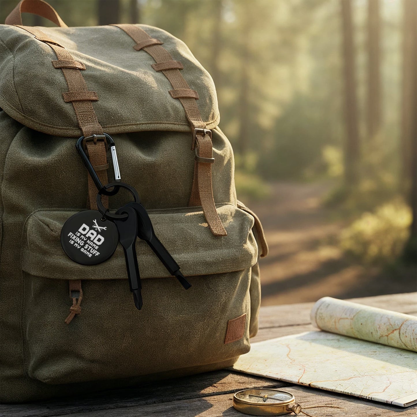 Screwdriver Keychain Set ***Dad Is My Name Fixing Stuff Is My Game***