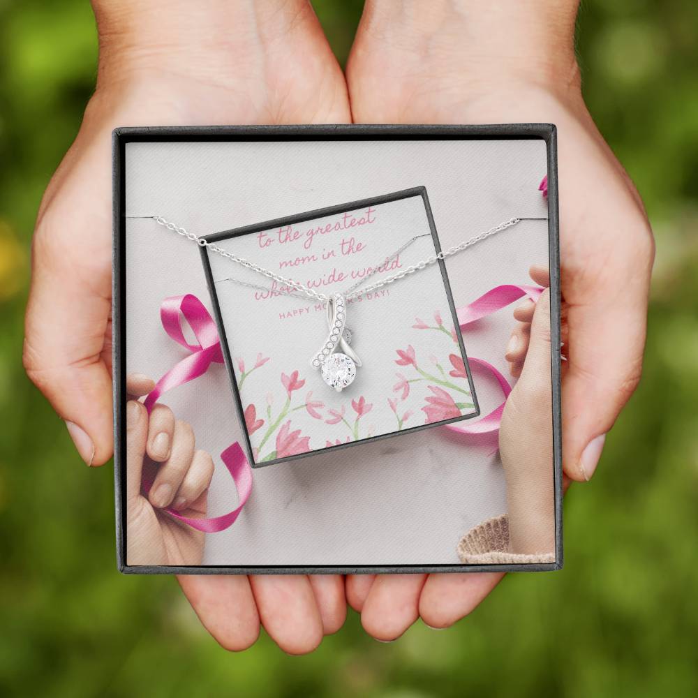 Alluring Beauty Necklace - Pastel Pink Floral - Mom