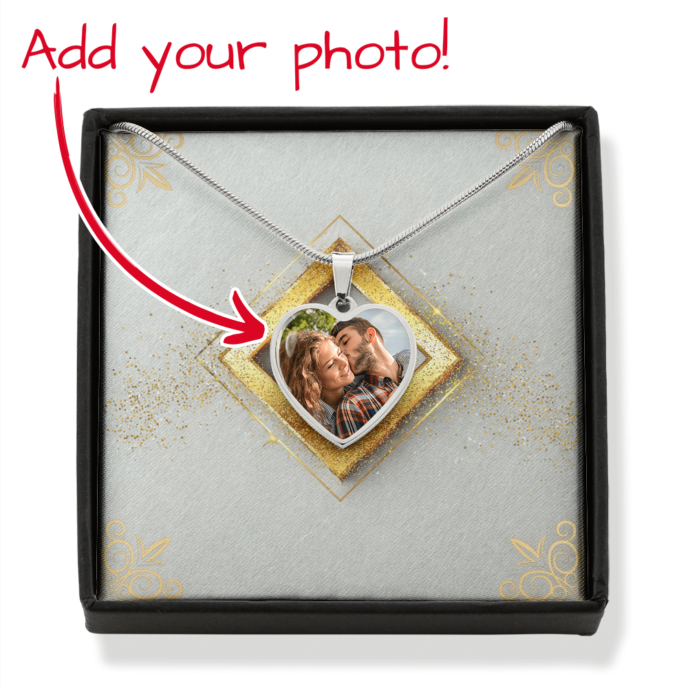 Photo Memory Circle Necklace - Pastel Glitter