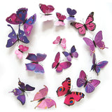 3D Butterflies Wall Stickers (12 Pcs)