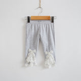 Girls' Bow Lace Leggings
