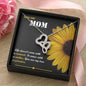Double Hearts Necklace - Sunflower - Mom