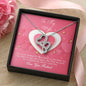 Double Hearts Necklace - Pink Delight - Wife