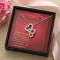 Double Hearts Necklace - Red Hearts - Future Wife