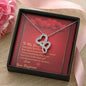 Double Hearts Necklace - Red Hearts - Girlfriend