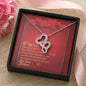 Double Hearts Necklace - Red Hearts - Wife