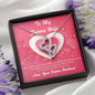 Double Hearts Necklace - Pink Delight - Future Wife