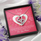 Double Hearts Necklace - Pink Delight - Wife
