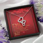 Double Hearts Necklace - Red Hearts - Wife