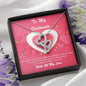 Double Hearts Necklace - Pink Delight - Soulmate