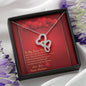 Double Hearts Necklace - Red Hearts - Future Wife