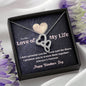 Double Hearts Necklace - Moon and Stars - Valentine