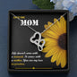 Double Hearts Necklace - Sunflower - Mom