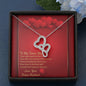 Double Hearts Necklace - Red Hearts - Future Wife