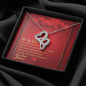Double Hearts Necklace - Red Hearts - Wife