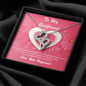 Double Hearts Necklace - Pink Delight - Girlfriend