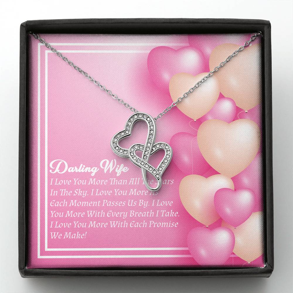 Double Hearts Necklace - Candy Hearts - Wife