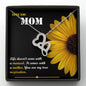 Double Hearts Necklace - Sunflower - Mom
