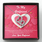 Double Hearts Necklace - Pink Delight - Girlfriend