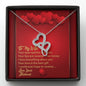 Double Hearts Necklace - Red Hearts - Wife