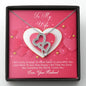 Double Hearts Necklace - Pink Delight - Wife