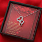 Double Hearts Necklace - Red Hearts - Future Wife