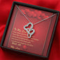 Double Hearts Necklace - Red Hearts - Soulmate