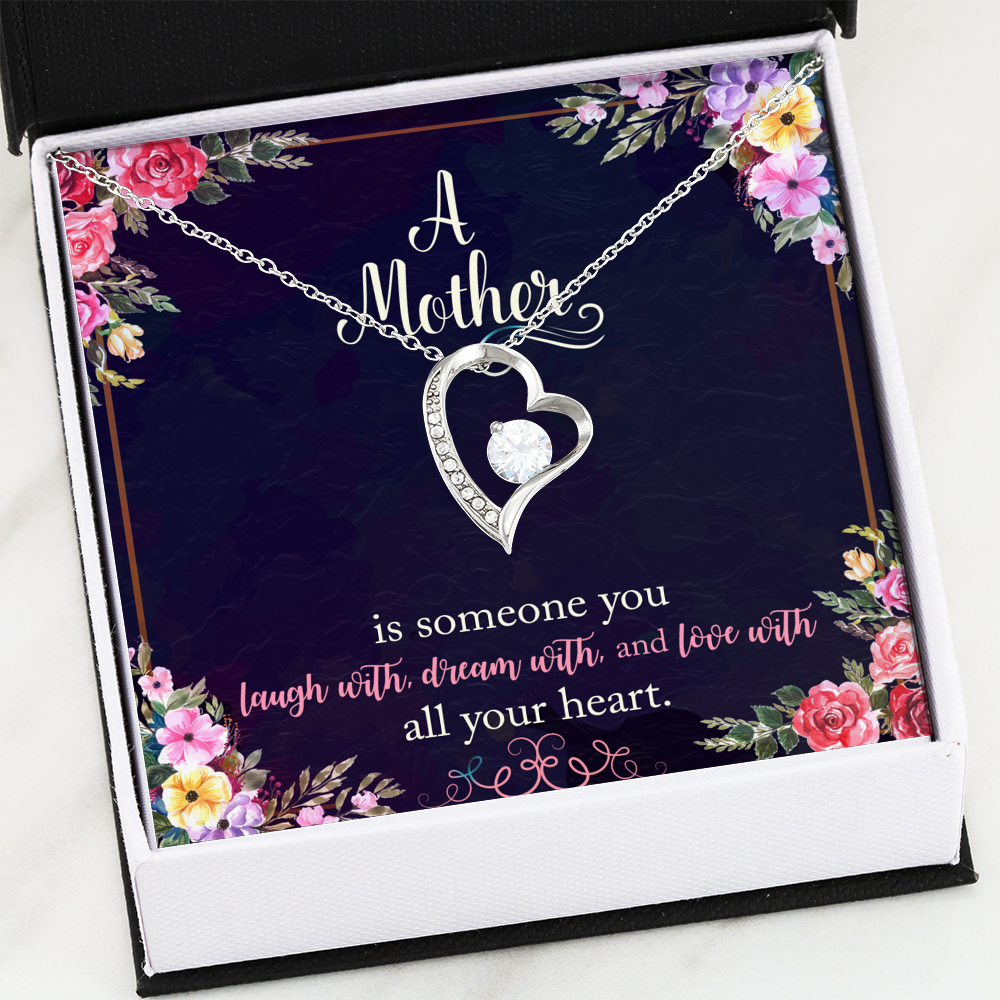 Forever Love Necklace - Navy Floral - Mom