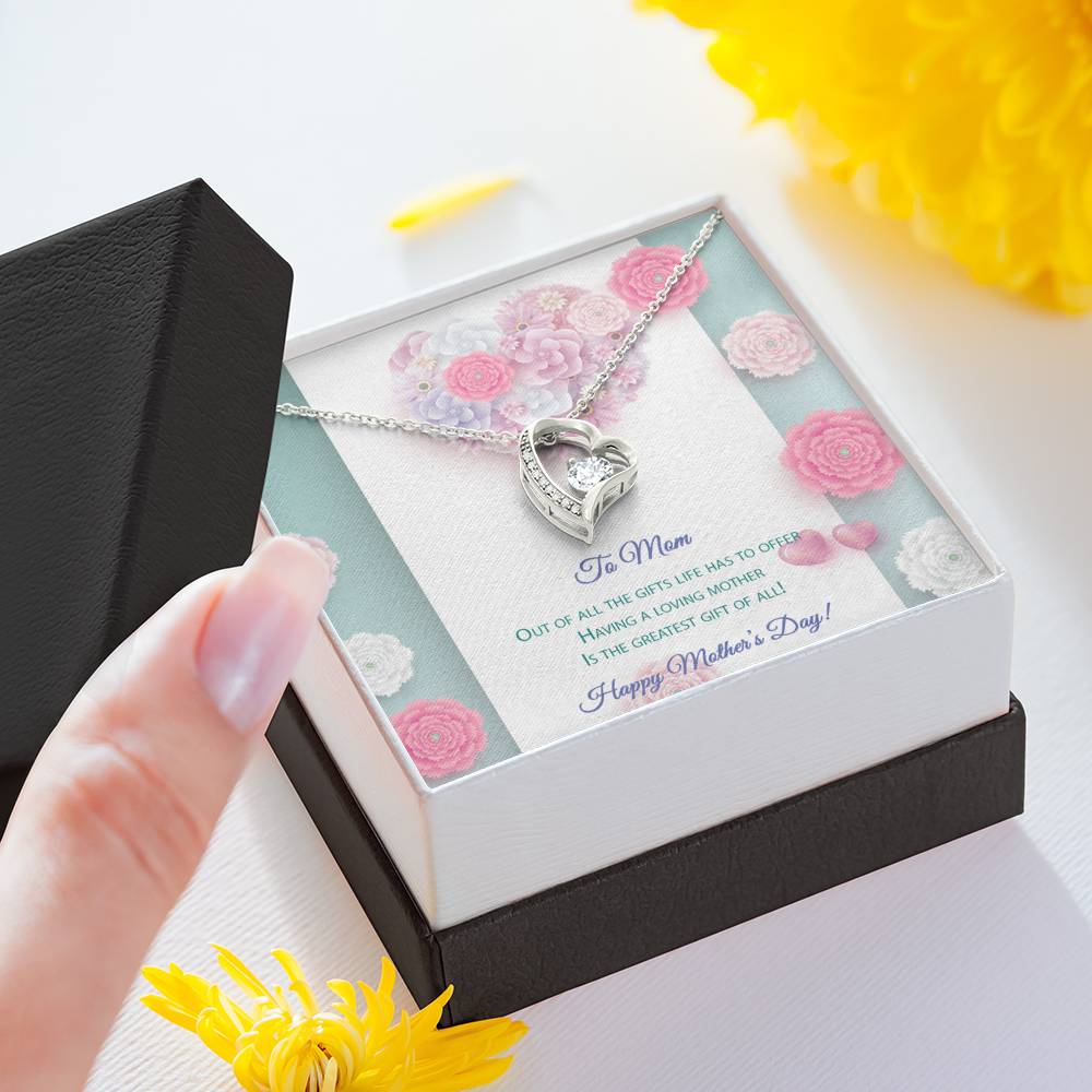 Forever Love Necklace - Pastel Flowers - Mom
