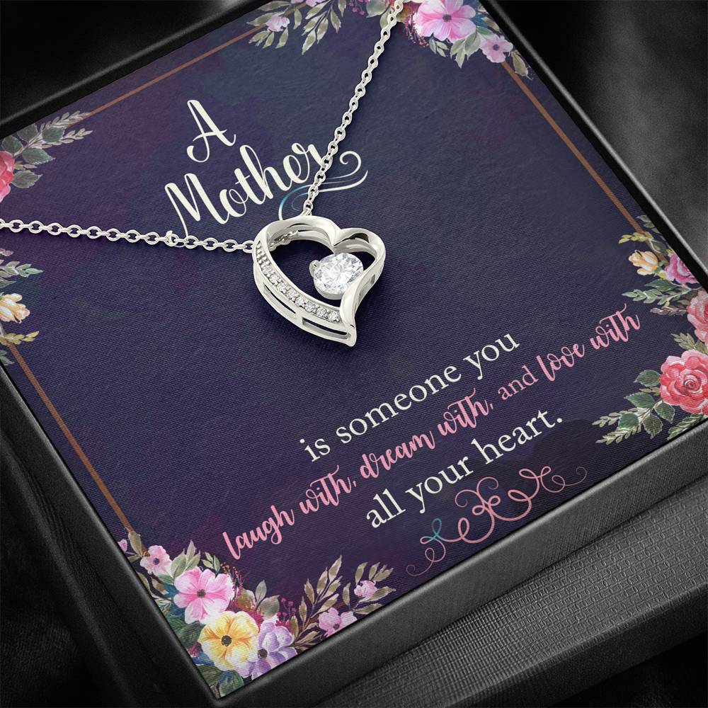 Forever Love Necklace - Navy Floral - Mom