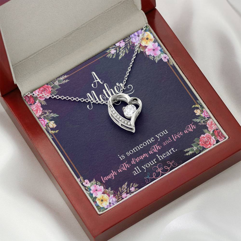 Forever Love Necklace - Navy Floral - Mom