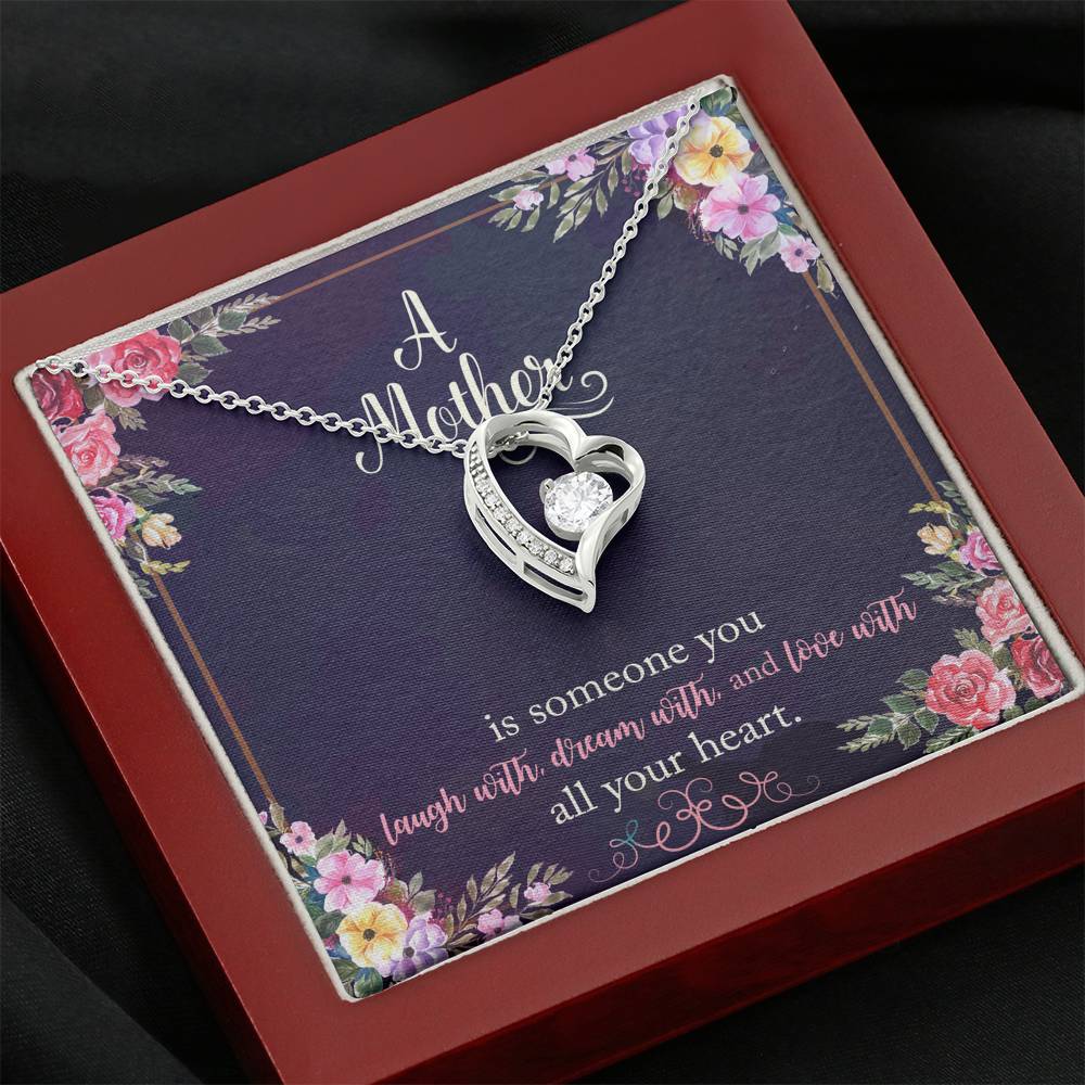 Forever Love Necklace - Navy Floral - Mom
