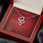 Double Hearts Necklace - Red Hearts - Wife