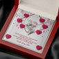 Double Hearts Necklace - Red Ribbons - Soulmate