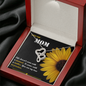 Double Hearts Necklace - Sunflower - Mom