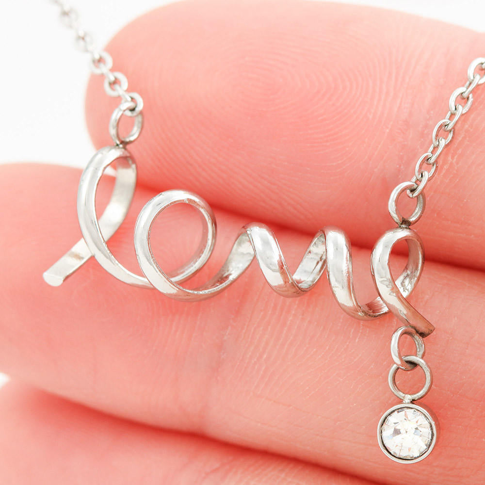 Scripted Love Necklace - Red Hearts - Soulmate