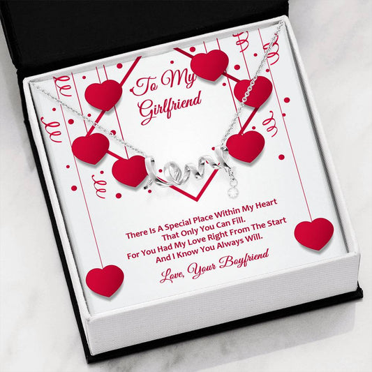 Scripted Love Necklace - Red Ribbons - Girlfriend