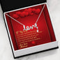 Scripted Love Necklace - Red Hearts - Wife
