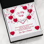 Scripted Love Necklace - Red Ribbons - Wife