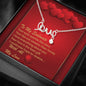 Scripted Love Necklace - Red Hearts - Soulmate