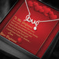 Scripted Love Necklace - Red Hearts - Girlfriend