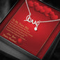 Scripted Love Necklace - Red Hearts - Future Wife
