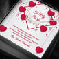 Scripted Love Necklace - Red Ribbons - Wife
