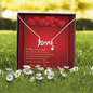 Scripted Love Necklace - Red Hearts - Future Wife